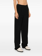 Black Viscose Casual Pants