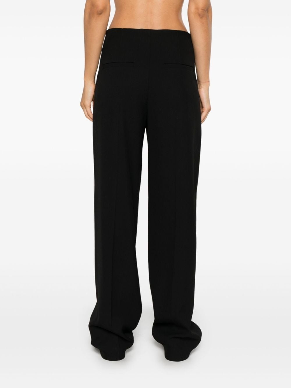 Black Viscose Casual Pants