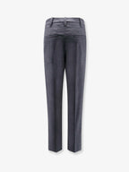 Gray Wool Casual Pants