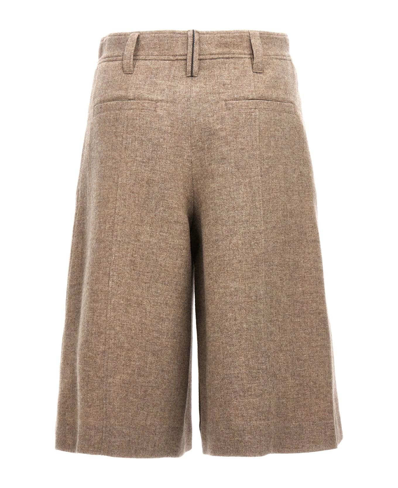 Beige Yak Bermuda Shorts