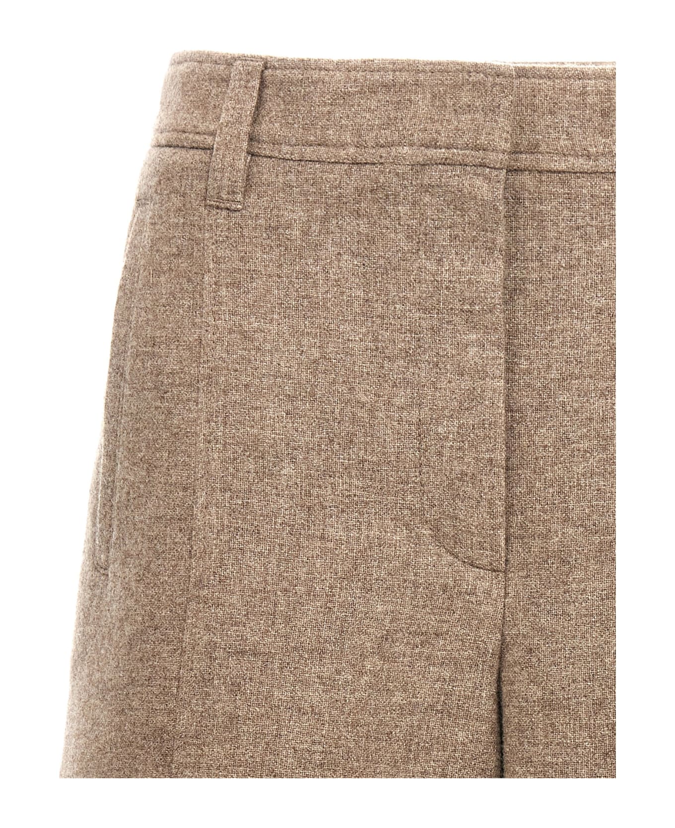Beige Yak Bermuda Shorts