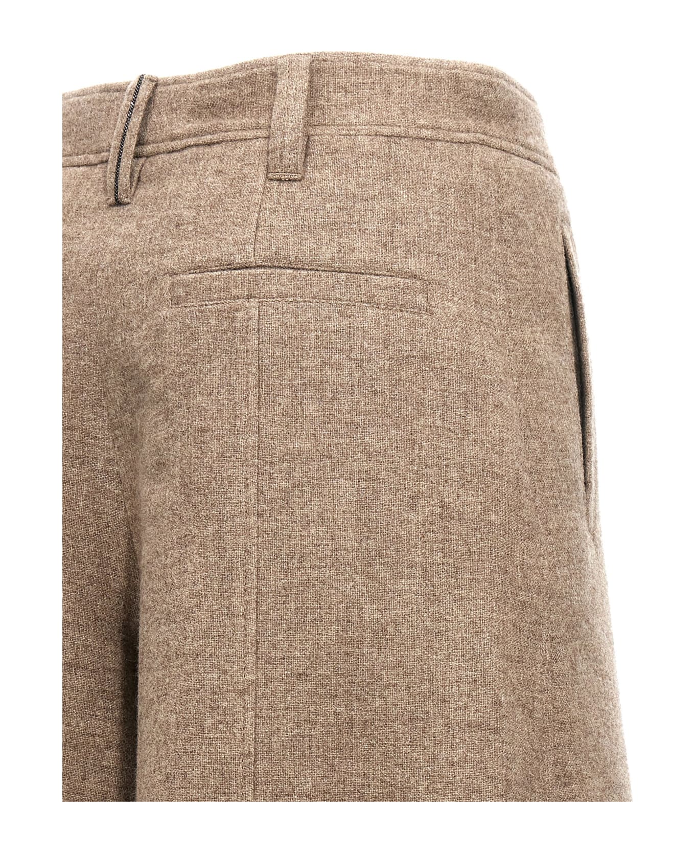 Beige Yak Bermuda Shorts