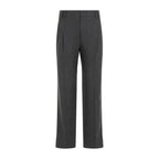 Gray Wool Casual Pants