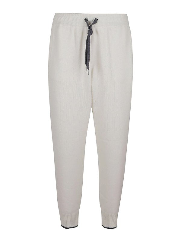 White Cashmere Joggers (Workout Pants)
