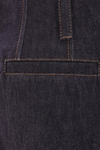 Blue Cotton Bermuda Shorts