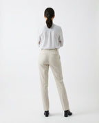 White Cotton Casual Pants