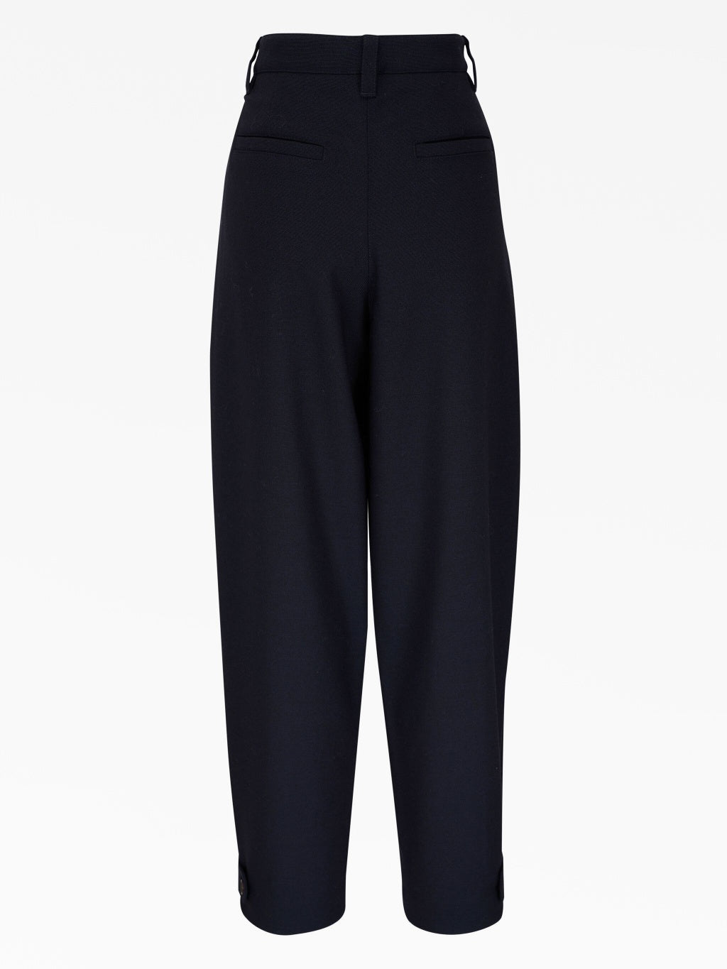 Blue Wool Casual Pants