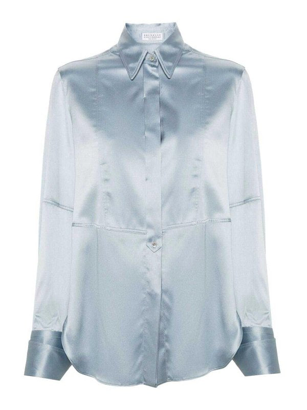 Gray Silk Shirt