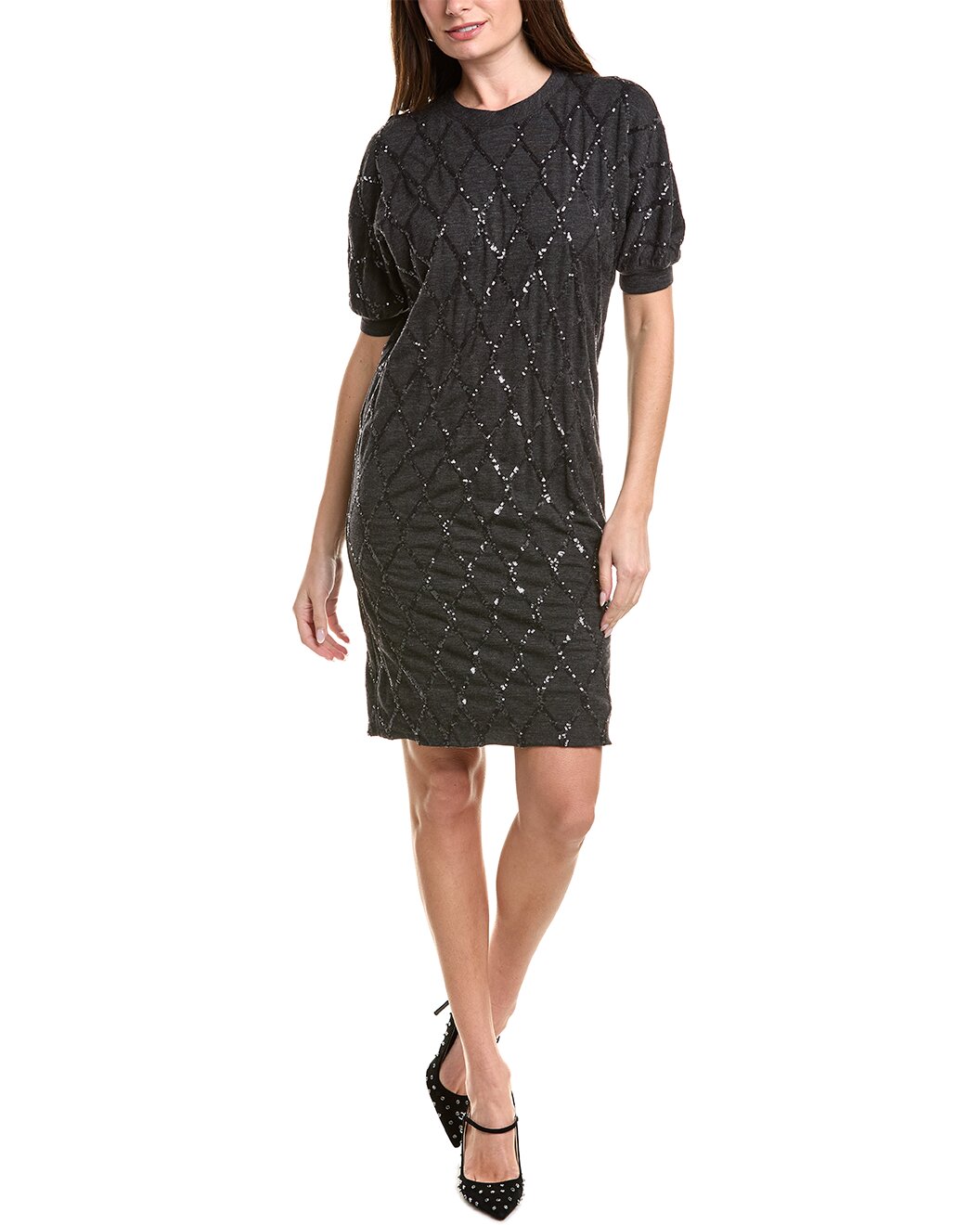 Gray Wool Casual Dress