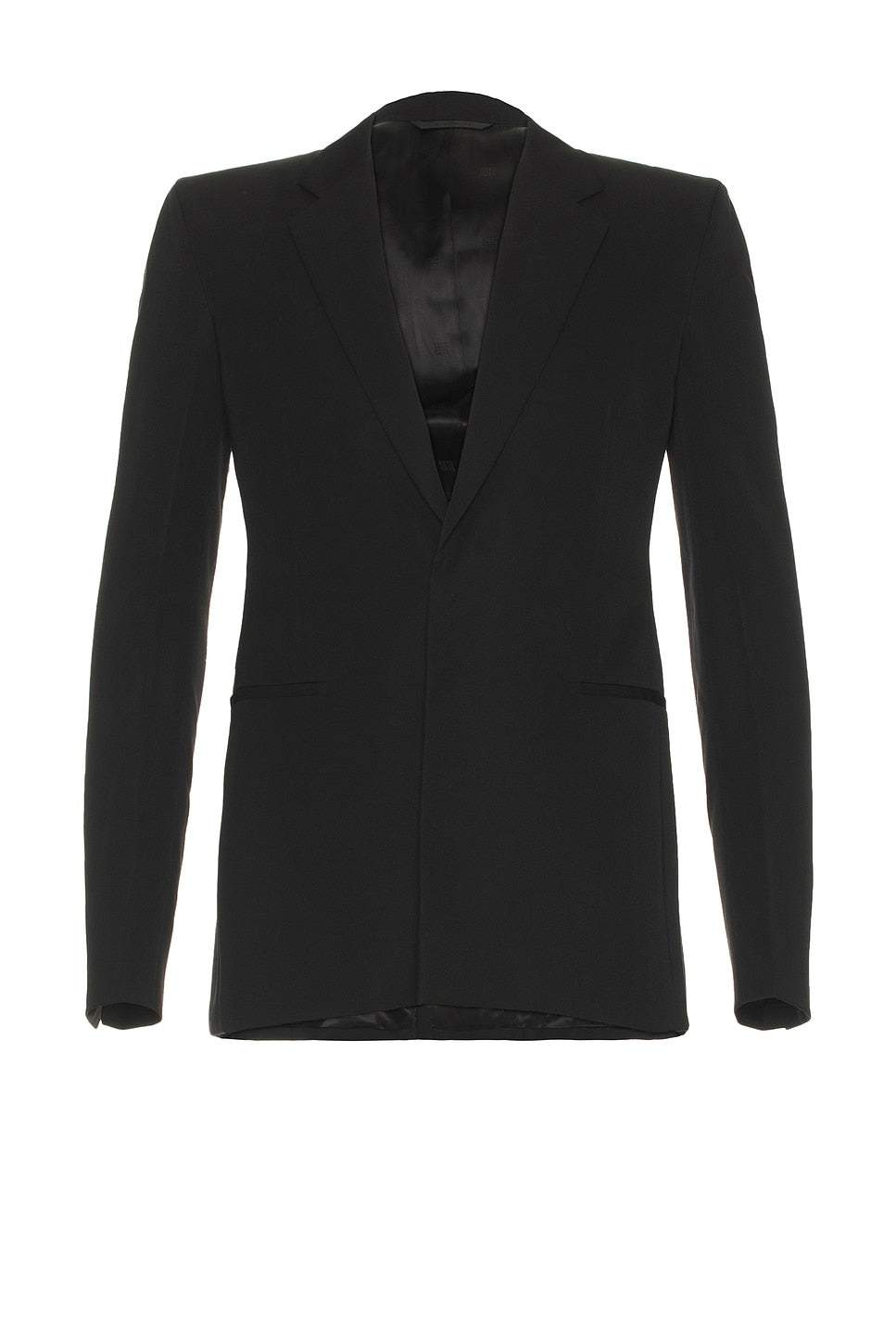 Black Fibres Jackets And Coat