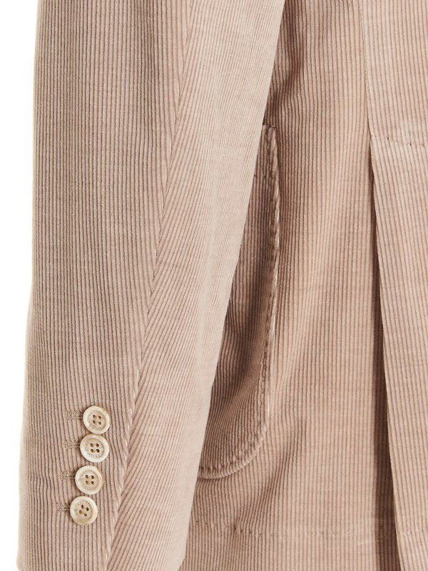Beige Cotton Blazer