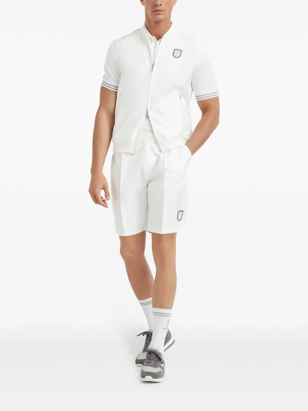 White Polyester Sweatshirt