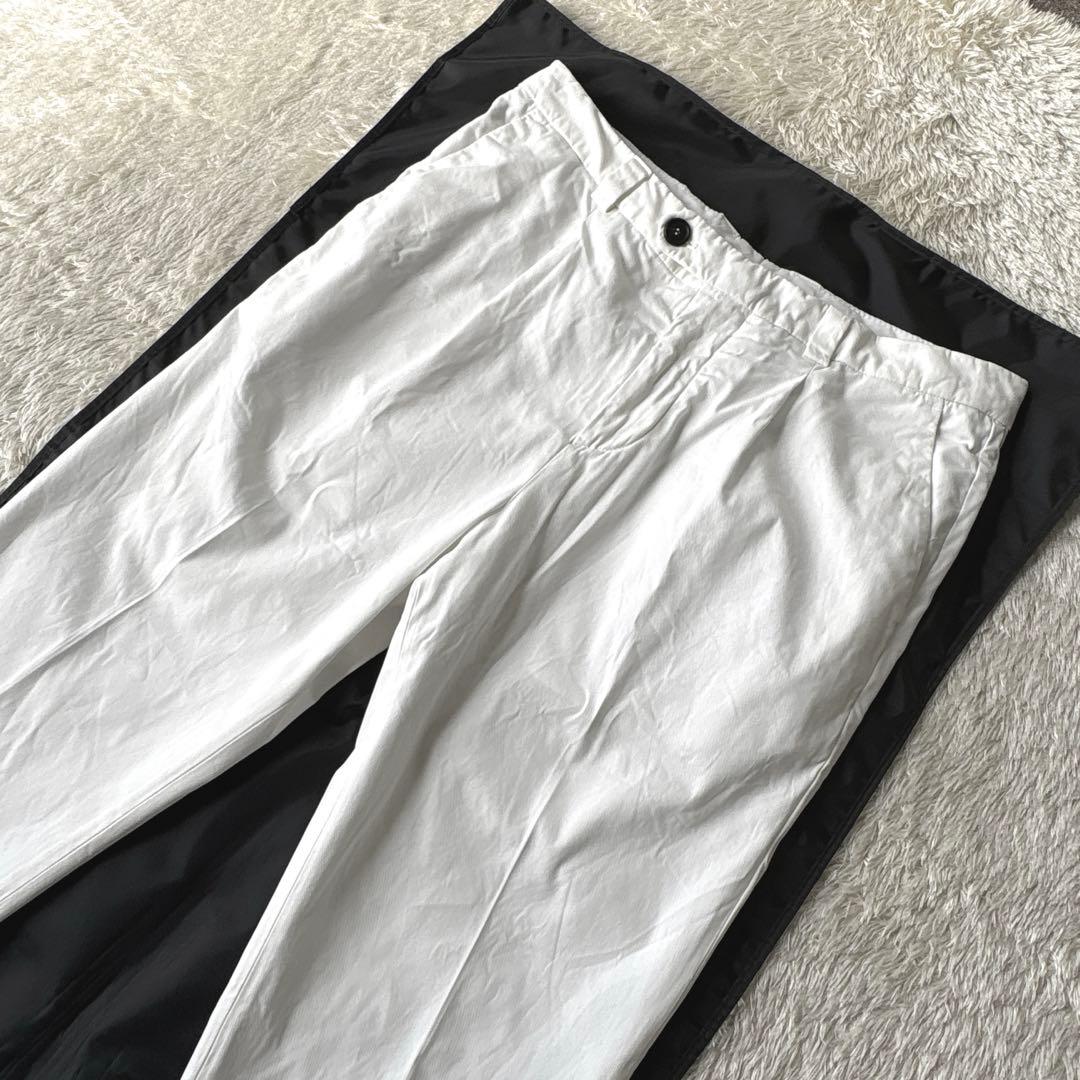 White Cotton Casual Pants