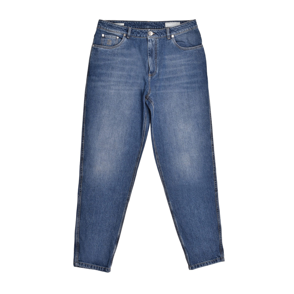 Blue Cotton Relaxed Fit Jeans