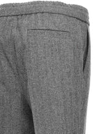 Gray Wool Casual Pants
