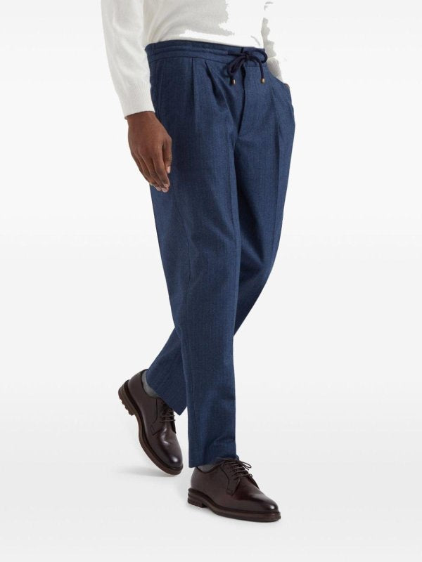 Blue Cotton Pants