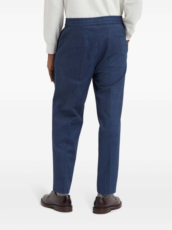 Blue Cotton Pants