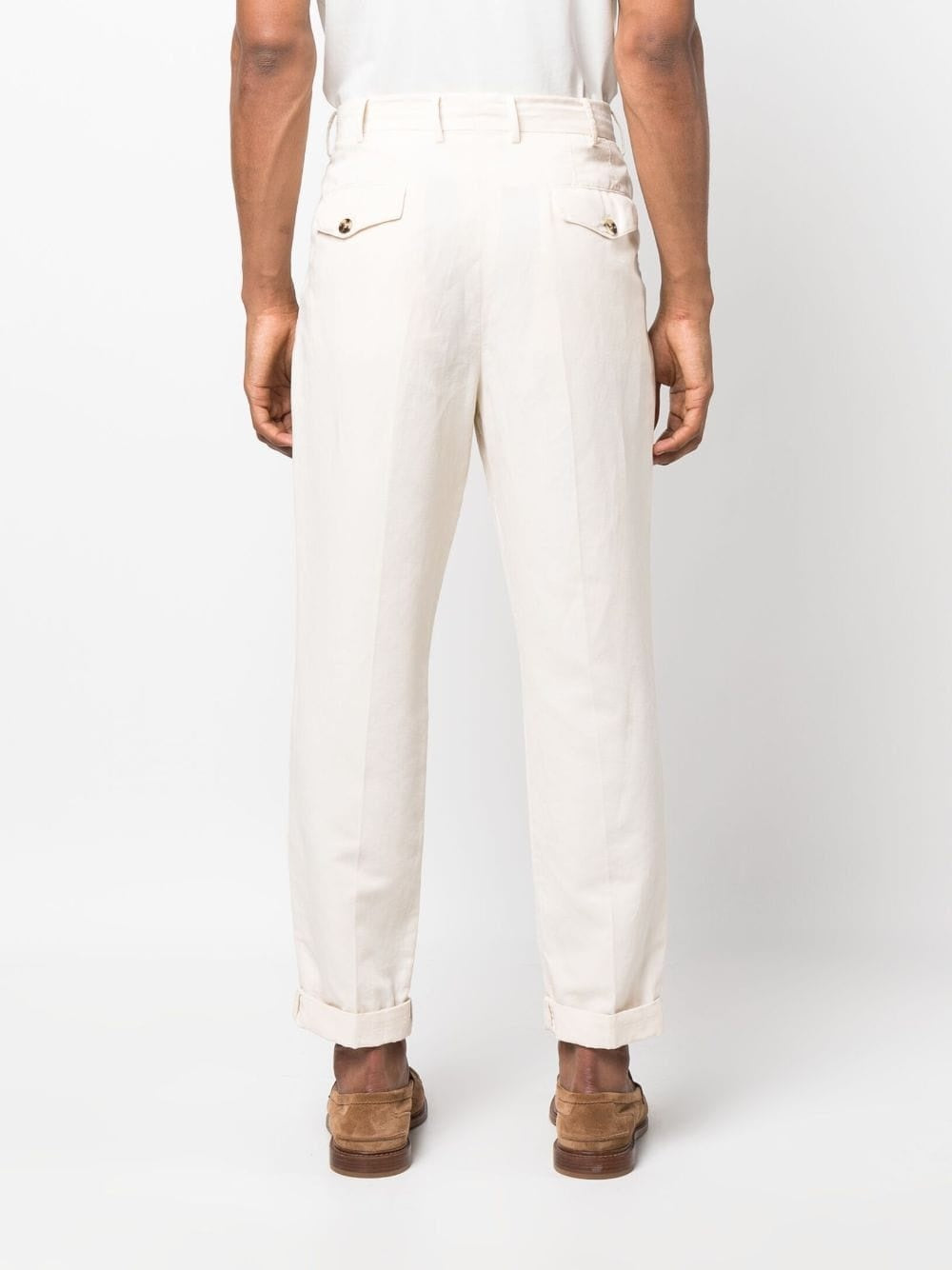White Linen Casual Pants