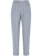 Light Blue Wool Casual Pants