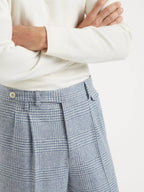 Light Blue Wool Casual Pants