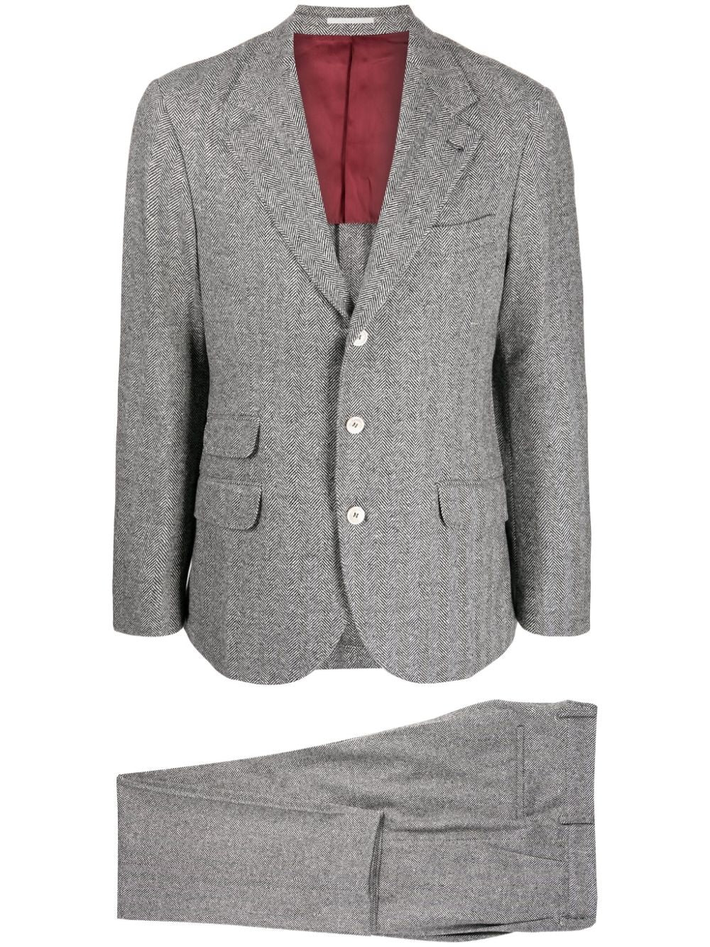 Gray Wool Two-Piece Suit