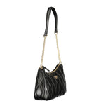 Black Polyurethane Women Shoulder Bag
