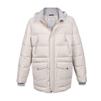 White Polyamide Full-Length Jacket