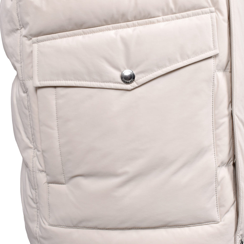 White Polyamide Full-Length Jacket