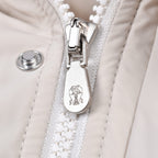 White Polyamide Full-Length Jacket