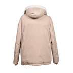 Beige Cotton Full-Length Jacket