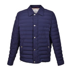 Blue Polyamide Full-Length Jacket