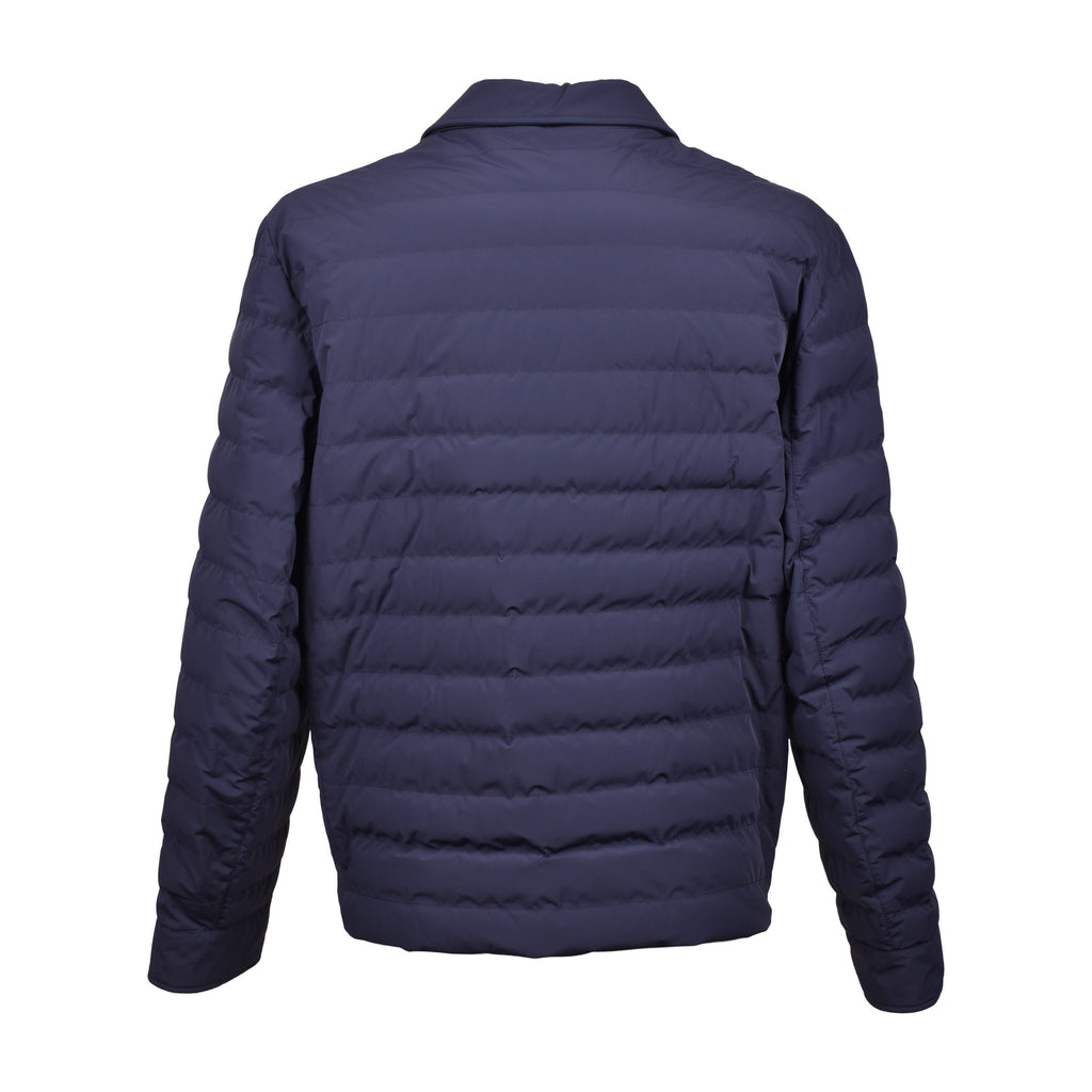 Blue Polyamide Full-Length Jacket