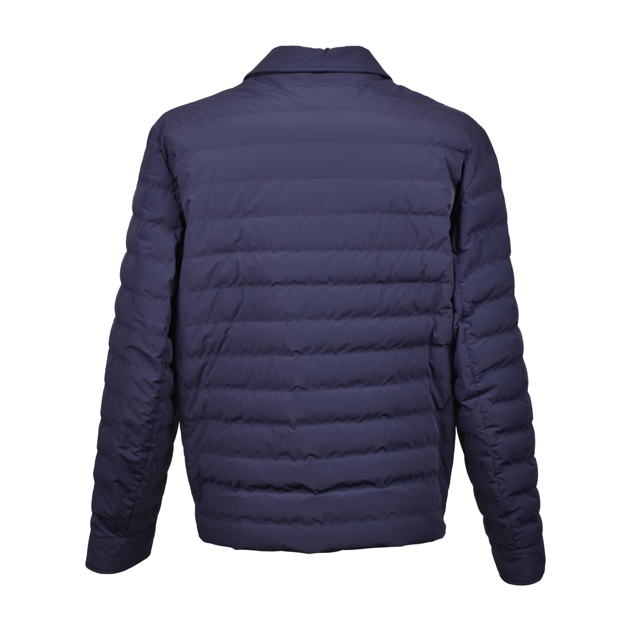 Blue Polyamide Full-Length Jacket