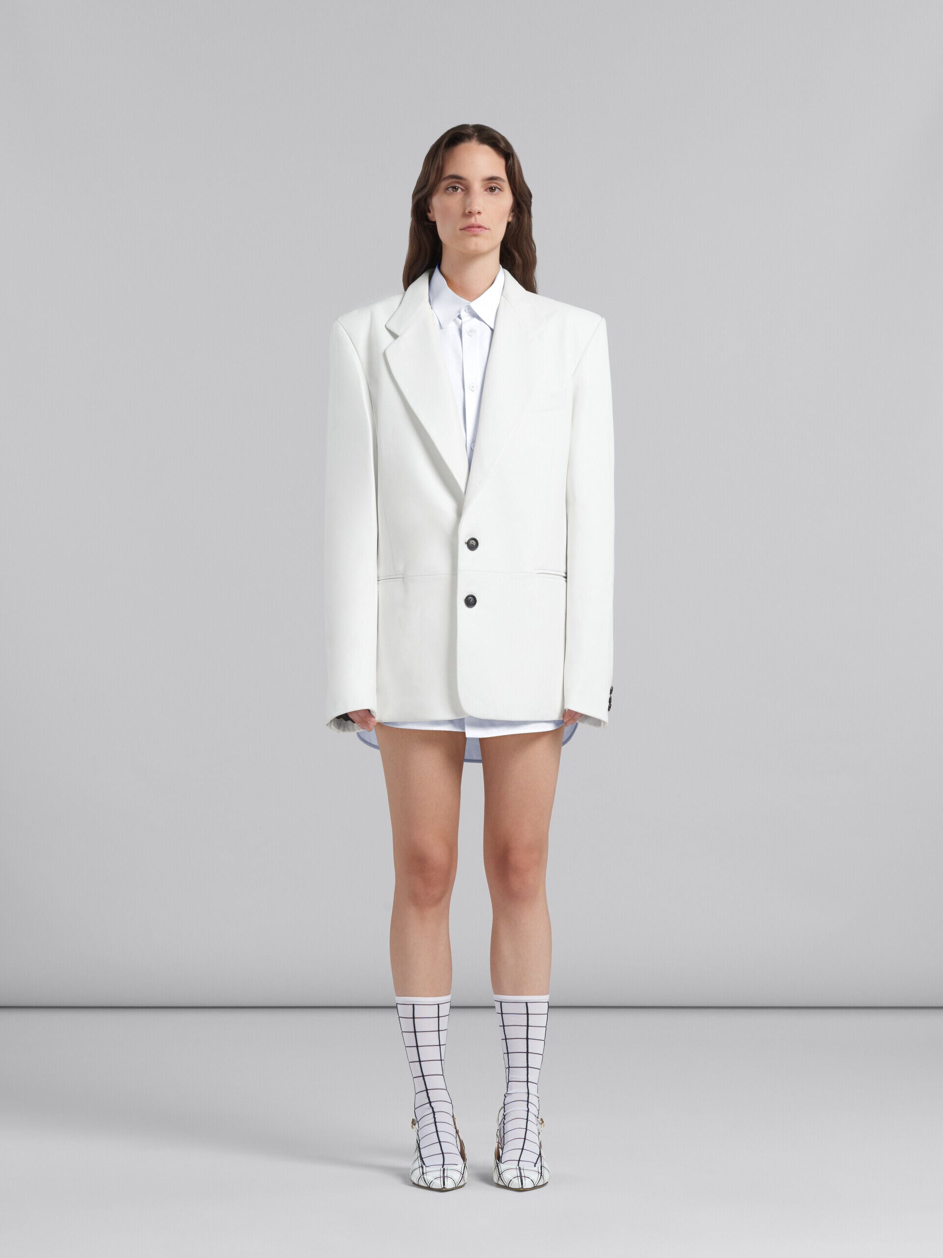 White Fibres Jackets And Coat