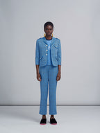 Light Blue Fibres Casual Pants