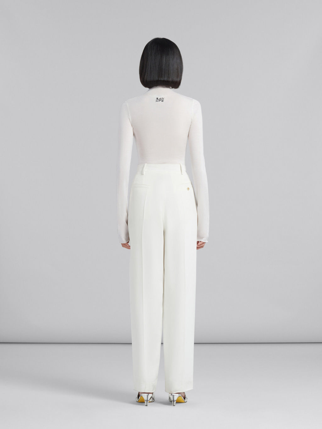 White Fibres Casual Pants