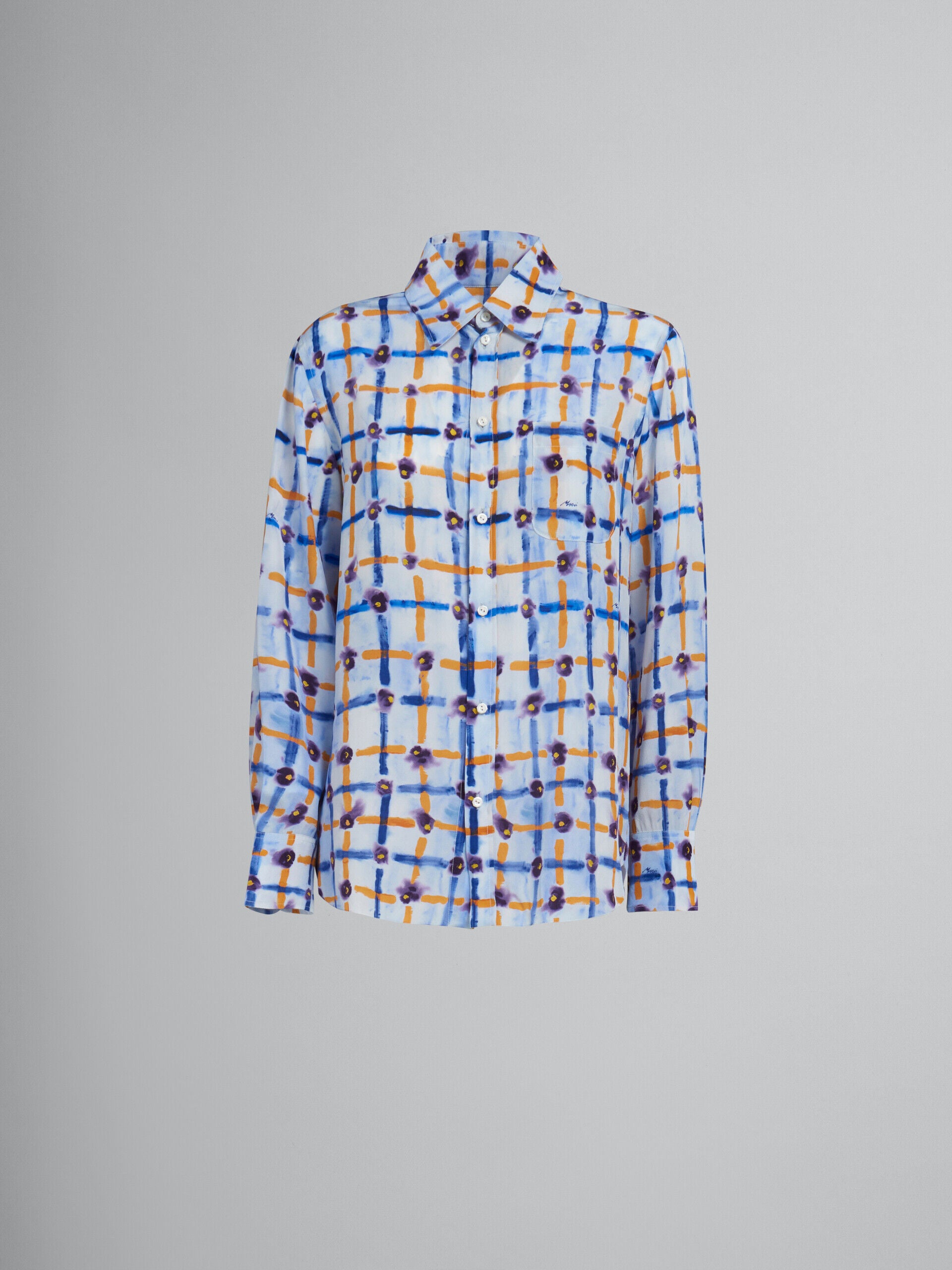 Blue Fibres Pattern Shirt