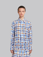 Blue Fibres Pattern Shirt