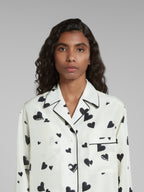 White Fibres Pattern Shirt