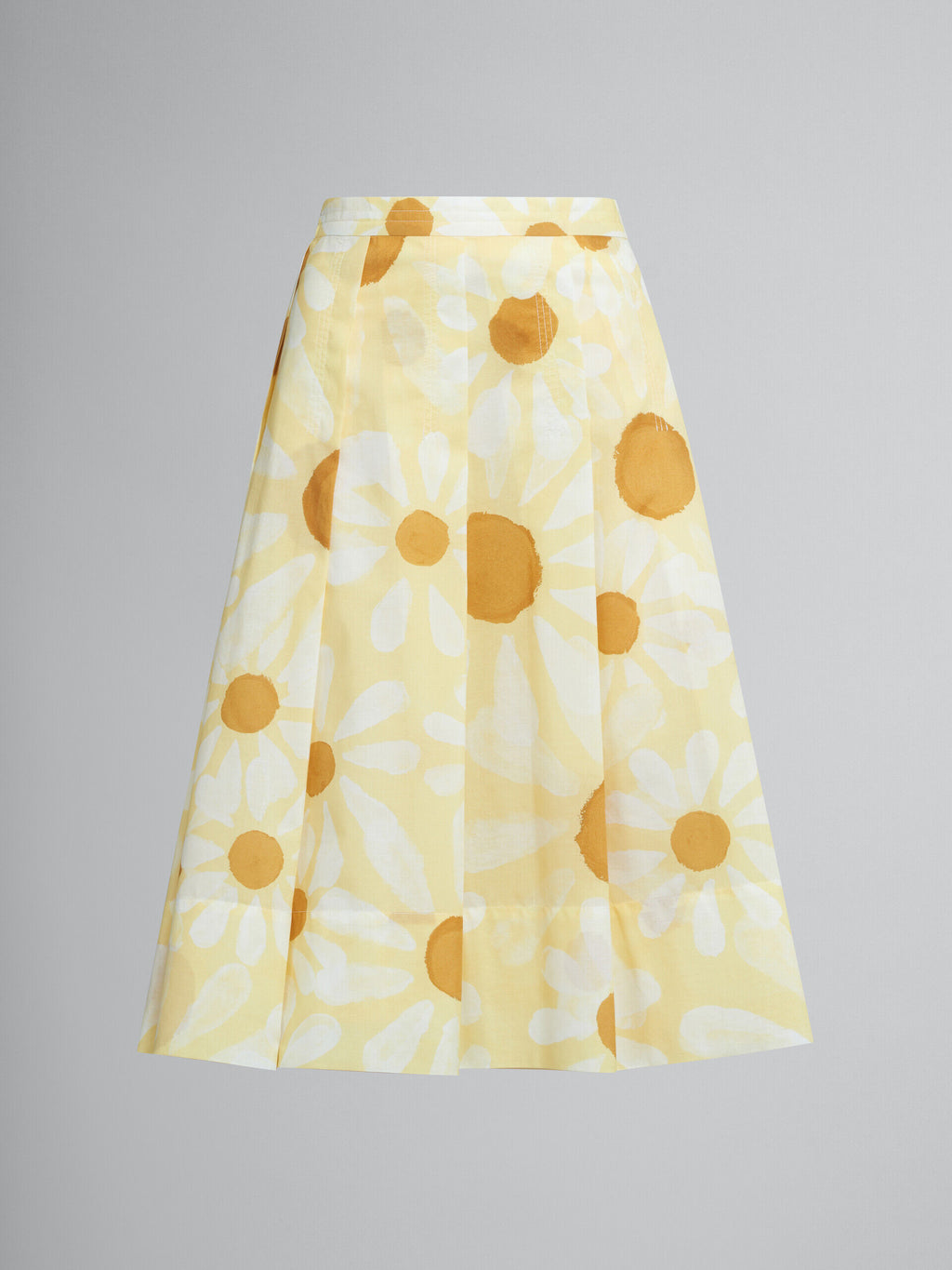 Yellow Fibres Midi Skirt