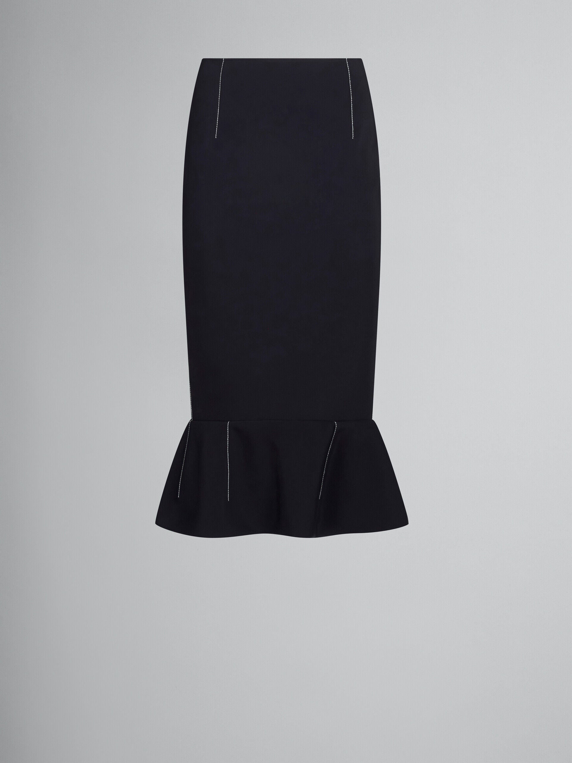 Black Fibres Long Skirt