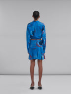 Blue Fibres Mini Skirt