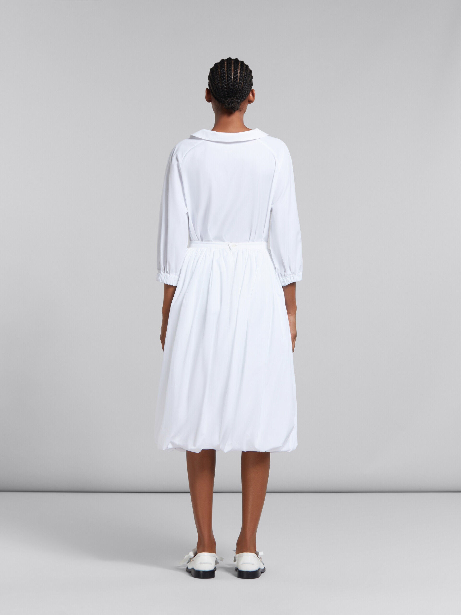 White Fibres Midi Skirt