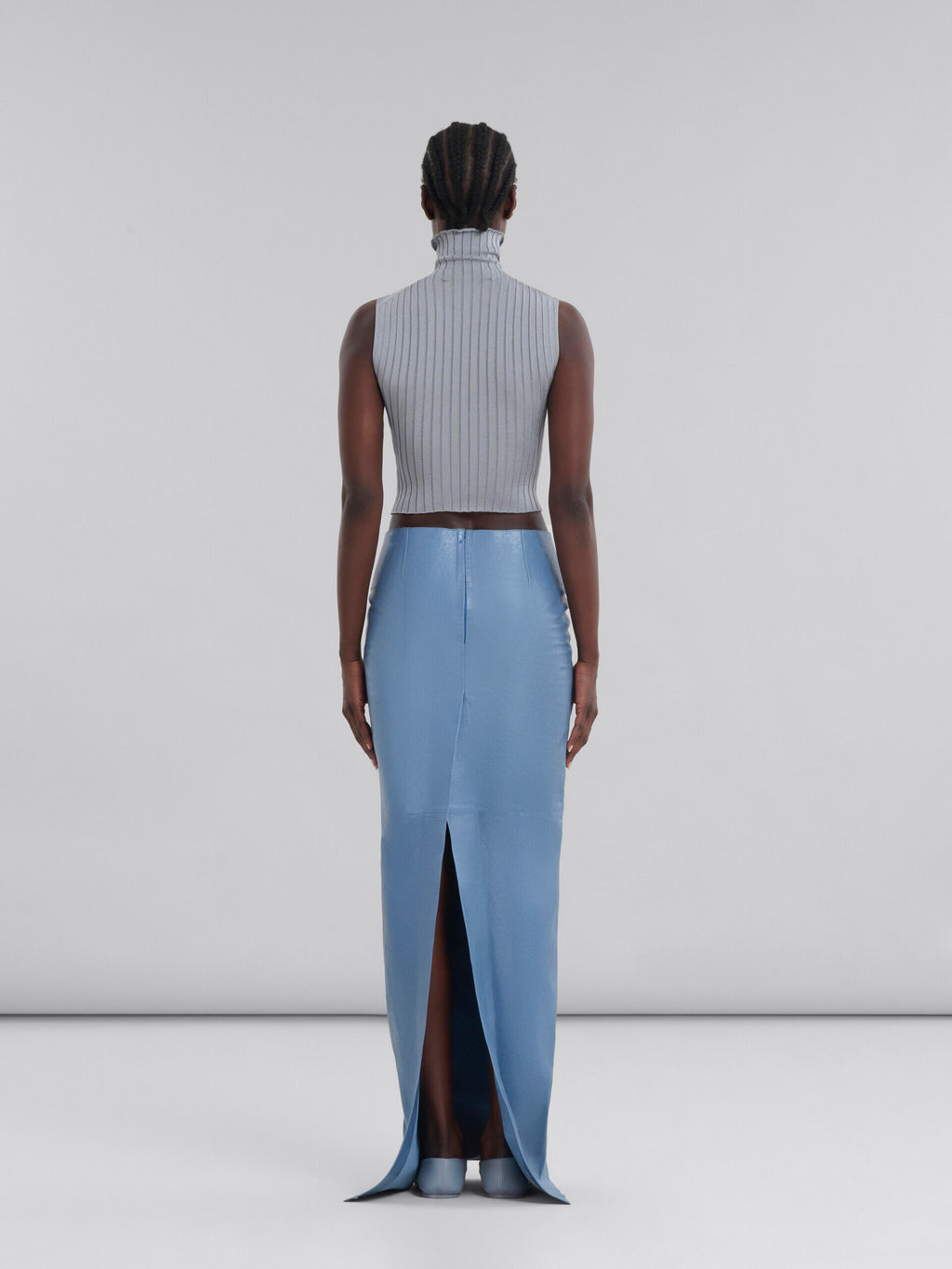 Gray Fibres Long Skirt