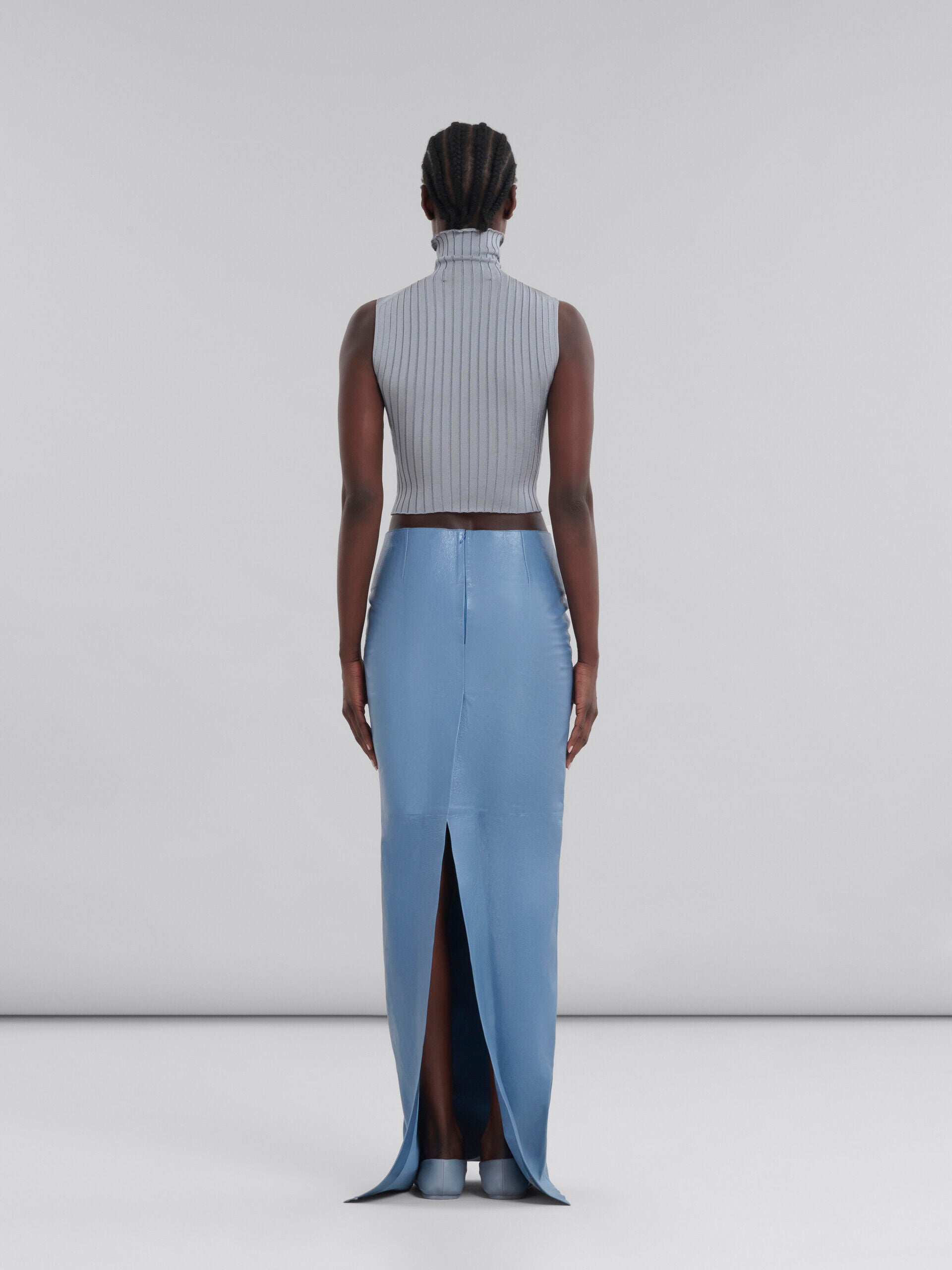 Gray Fibres Long Skirt