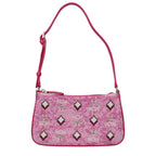 Pink Fabric Crossbody Bag