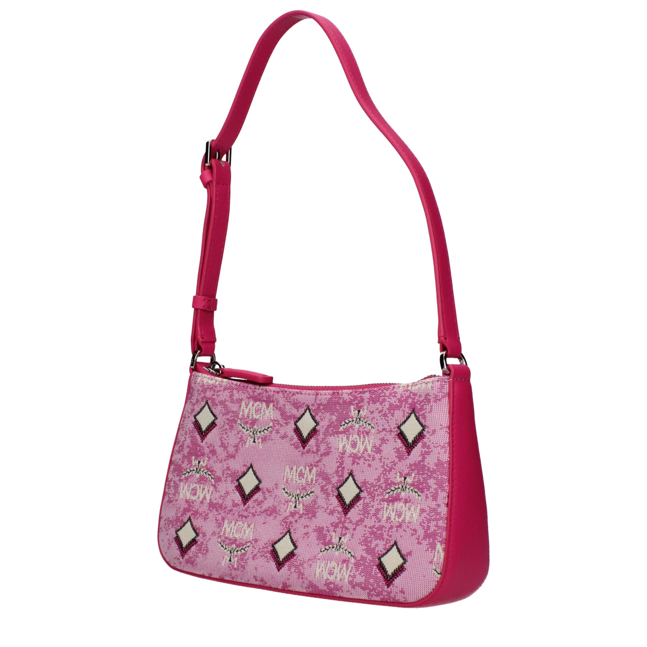 Pink Fabric Crossbody Bag