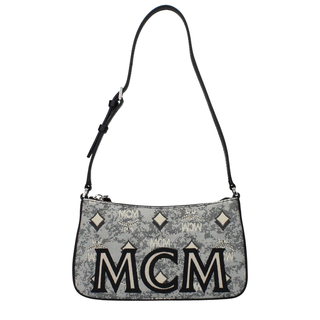 Gray Fabric Crossbody Bag