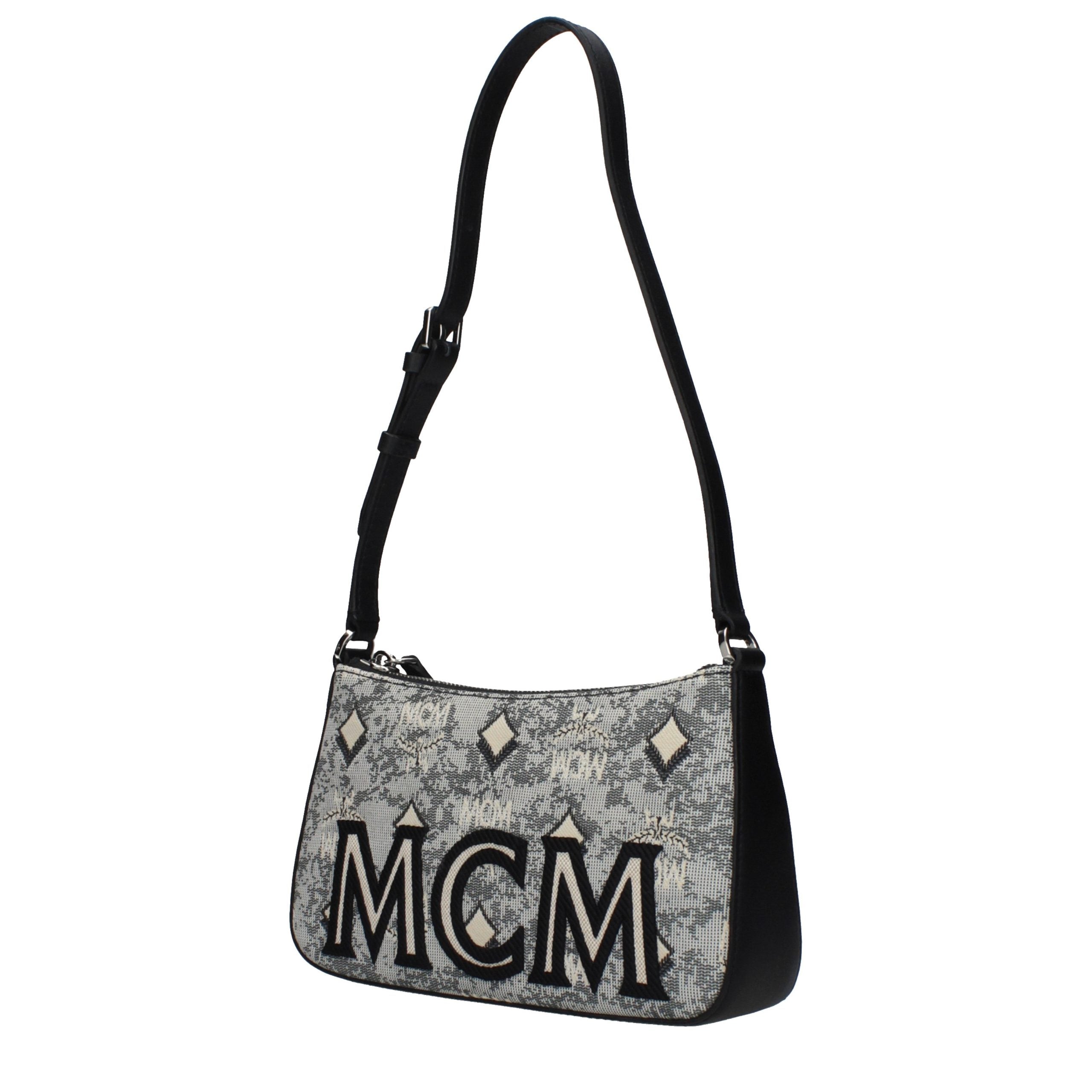 Gray Fabric Crossbody Bag