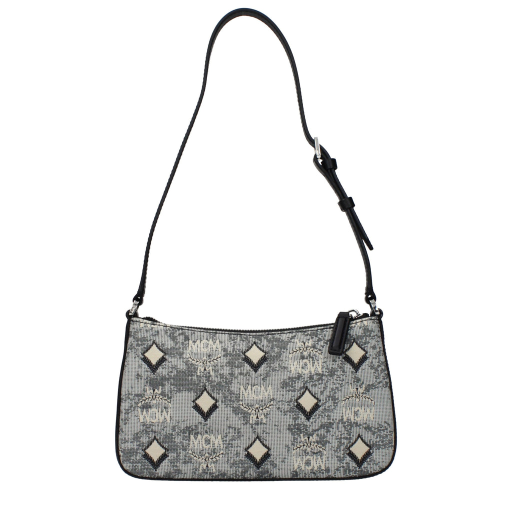 Gray Fabric Crossbody Bag